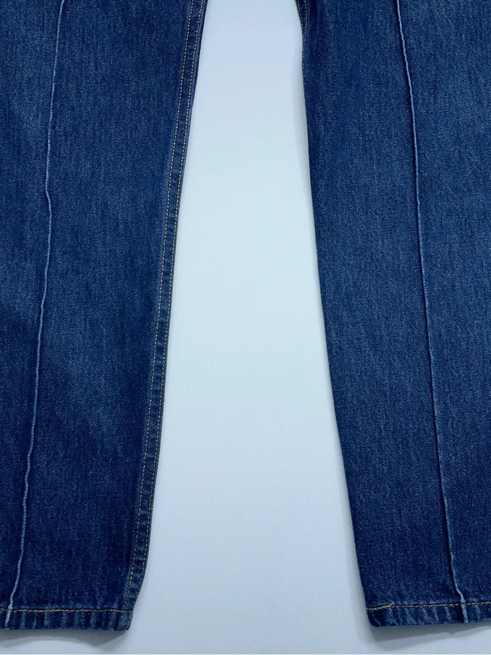 Levis 505 Jeans Mens 36x30 Blue Regular Straight Dark Wash Denim Custom Bead